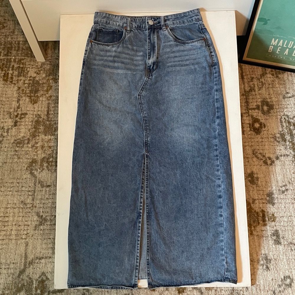 Blank NYC In My Mind Denim Maxi Skirt 27